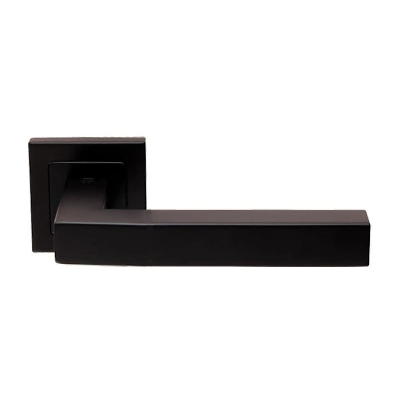Alvar Lever On Sprung Push-On Square Rose - Matt Black