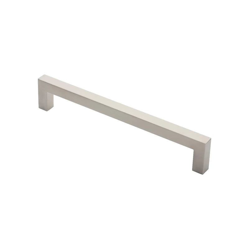 Stax 19Mm Dia. Square Mitred Pull Handle - 300Mm C/C - Bolt Through Fixing - Satin Stainless Steel