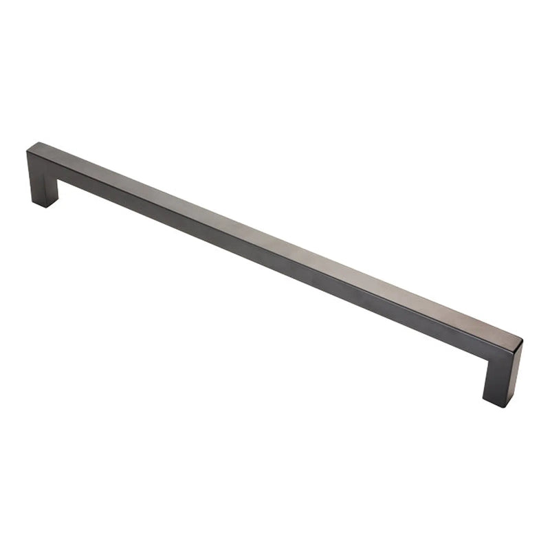 Stax 19Mm Dia. Square Mitred Pull Handle - 450Mm C/C - Bolt Through Fixing - Matt Black