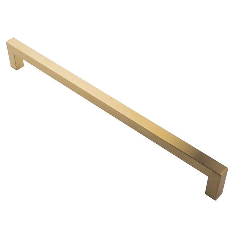Stax 19Mm Dia. Square Mitred Pull Handle - 450Mm C/C - Bolt Through Fixing - Satin PVD