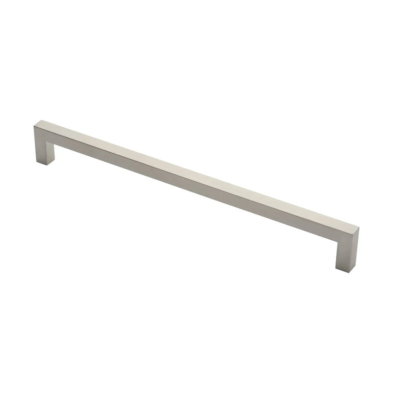 Stax 19Mm Dia. Square Mitred Pull Handle - 450Mm C/C - Bolt Through Fixing - Satin Stainless Steel