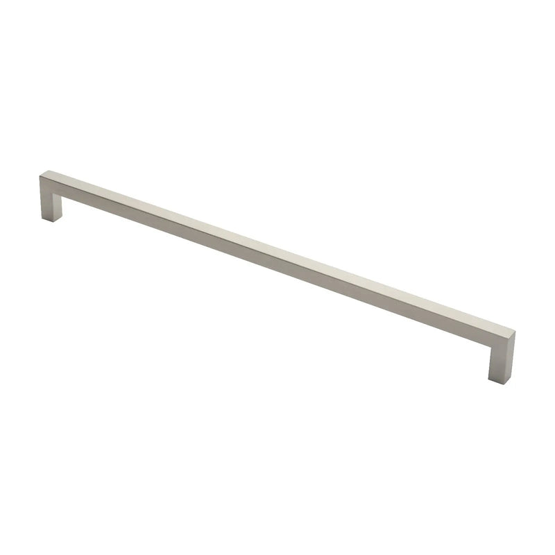 Stax 19Mm Dia. Square Mitred Pull Handle - 600Mm C/C - Bolt Through Fixing - Satin Stainless Steel