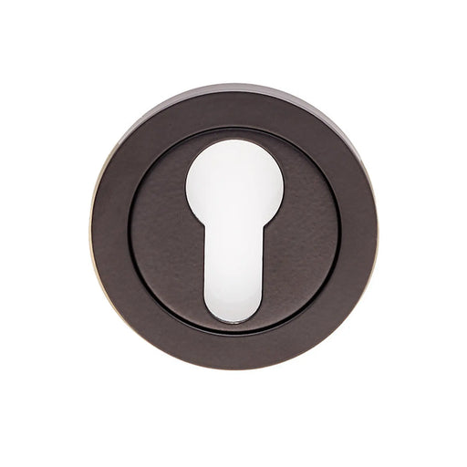 Escutcheon - Euro Profile - Screw-On Round Rose - Matt Black