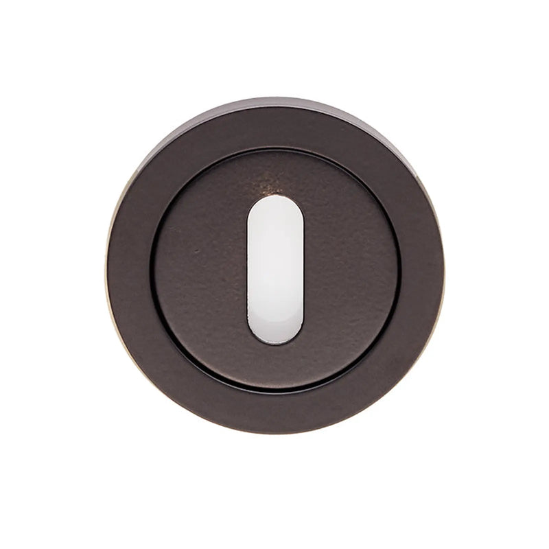 Escutcheon - Lock Profile - Screw-On Round Rose - Matt Black
