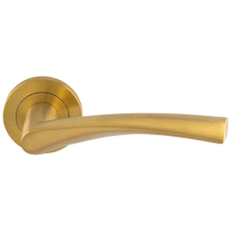 Breeze Lever On Sprung Screw-On Round Rose - Satin PVD