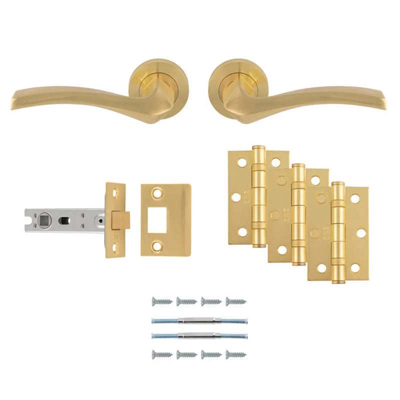 Sines Latch Pack - Ultimate Door Pack - Satin Brass