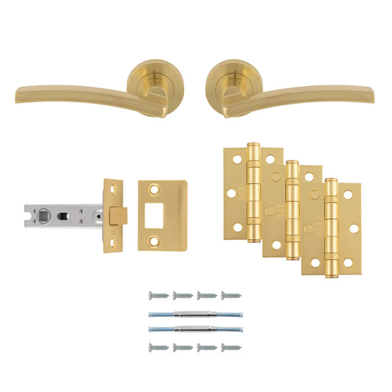 Tavira Latch Pack - Ultimate Door Pack - Satin Brass