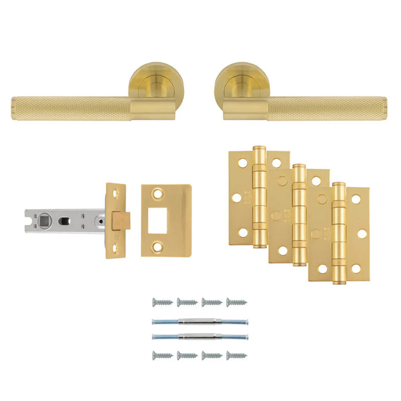 Lagos Latch Pack - Ultimate Door Pack - Satin Brass