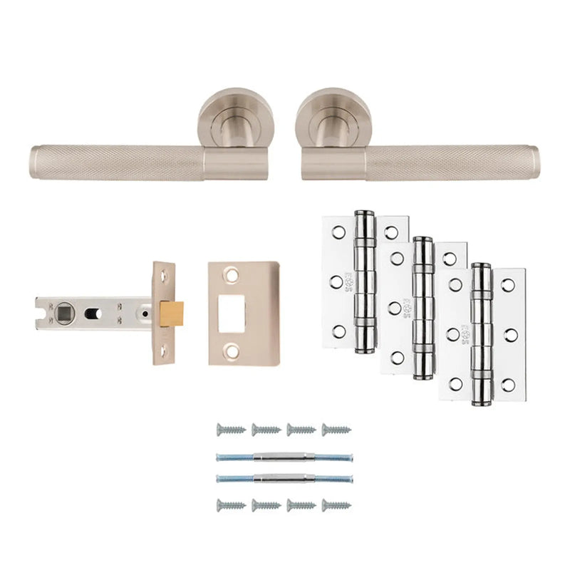 Lagos Latch Pack - Ultimate Door Pack - Satin Nickel