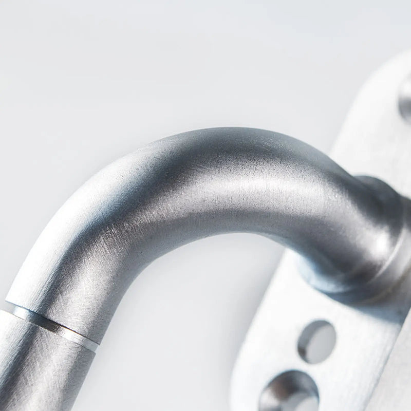 Cranked Locking Espag. Handle Left Hand - Satin Chrome 110MM