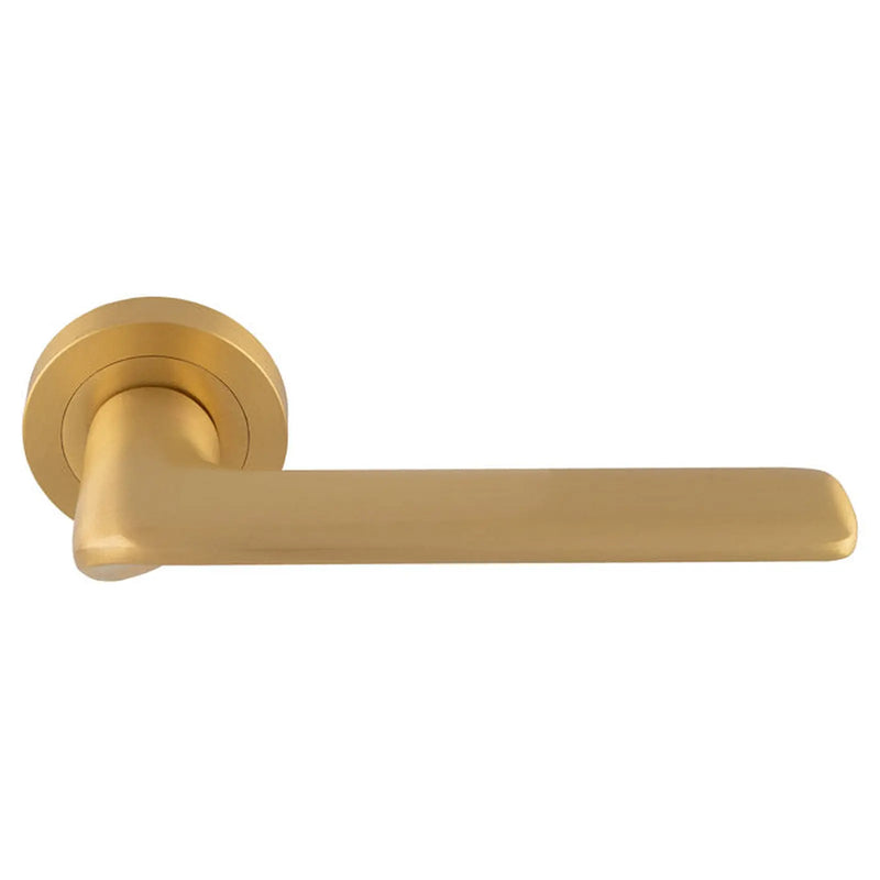 Vortex Lever On Concealed Fix Round Rose Osa (Satin Brass) - Satin Brass