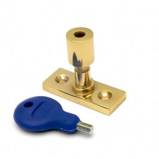 Locking Casement Stay Pin - Polished Brass 40 x 15MM