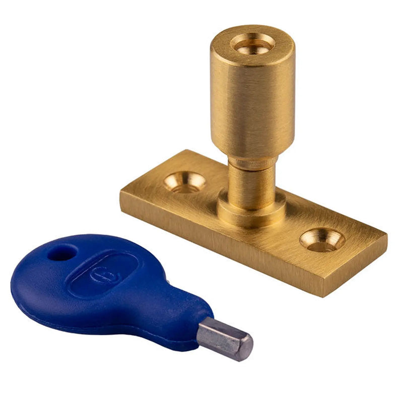Locking Casement Stay Pin - Satin Brass