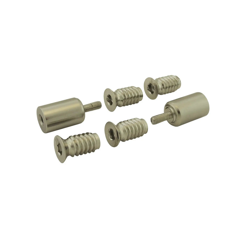 Sash Window Stop ( 2 X Stops 4 X Ferrules 1 X Key) - Satin Nickel