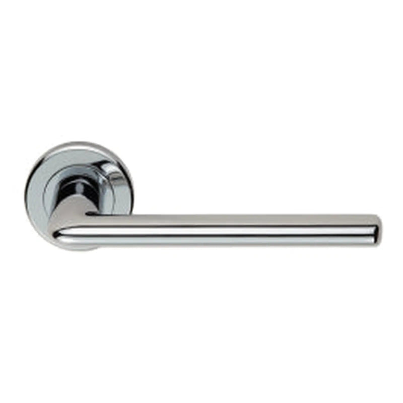 Manon Lever On Sprung Screw-On Round Rose - Polished Chrome