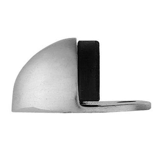 Floor Mounted Oval Doorstop - Satin Chrome