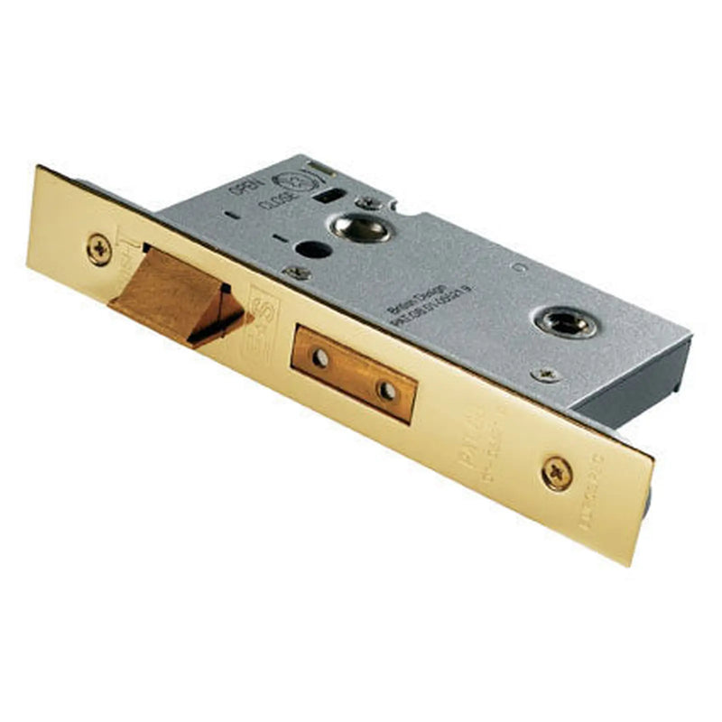 Stax 76Mm Heavy Duty Bathroom Lock - 5Mm Follower - 57Mm C/C - Square - Stainless Brass