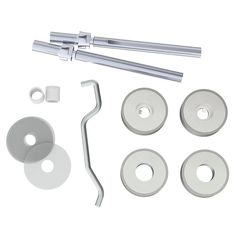 Back To Back Fixing Pack - 16Mm Dia. Pull Handle - Satin Stainless Steel