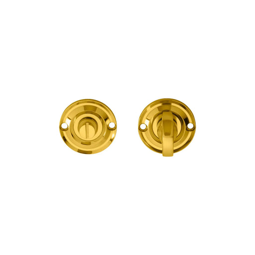 Stax Turn & Release On Round Rose Small (4.9 X 67Mm Spindle) - (Face Fix) - Polished Brass 42MM