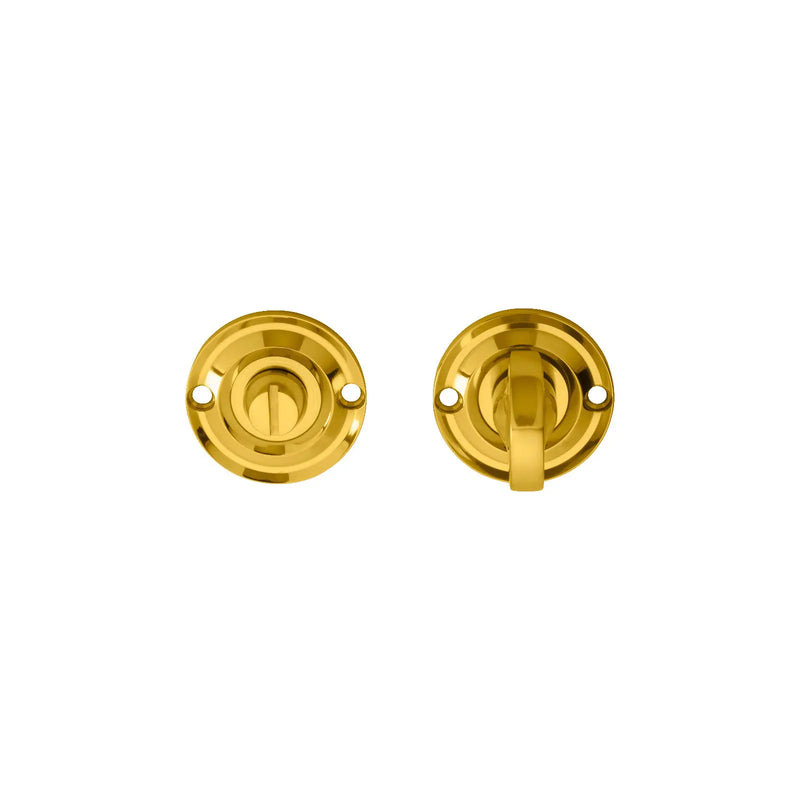Stax Turn & Release On Round Rose Small (4.9 X 67Mm Spindle) - (Face Fix) - Polished Brass 42MM