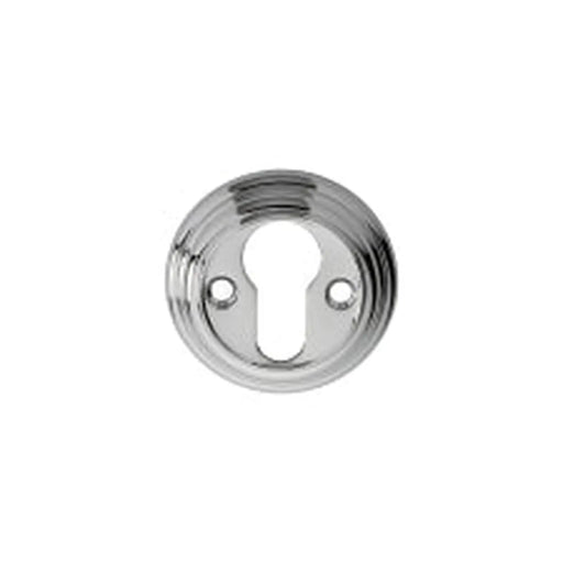 Escutcheon Euro Profile Round Face Fix - Polished Chrome 55MM
