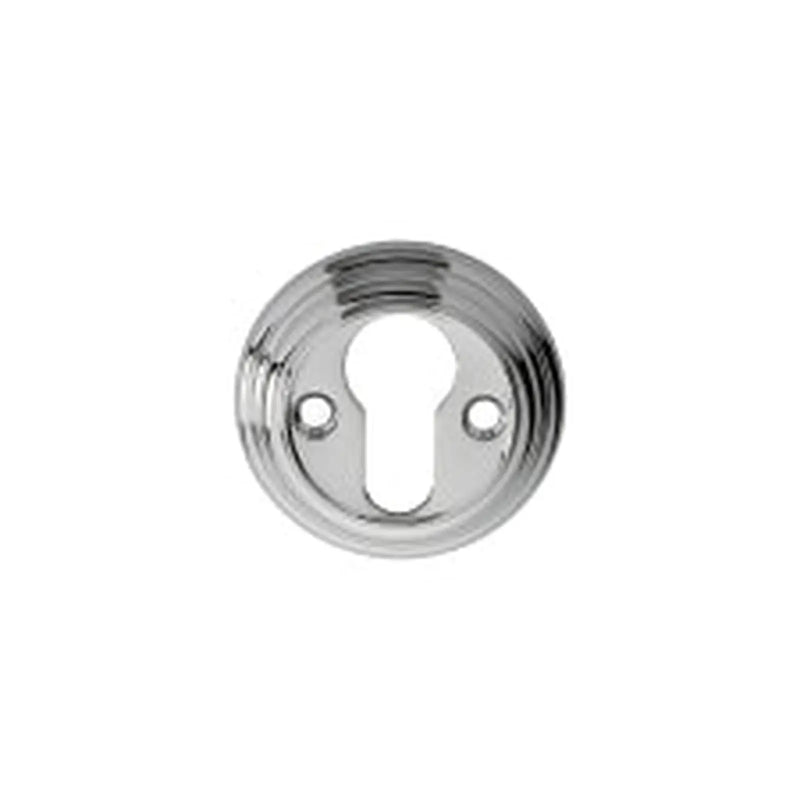 Escutcheon Euro Profile Round Face Fix - Polished Chrome 55MM