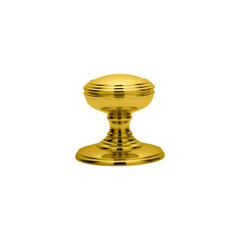Plain Knob (Concealed Fix) C/W Locating Washer - Polished Brass 70MM