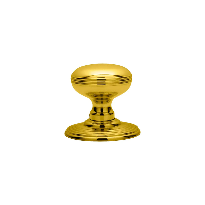 Ringed Knob (Concealed Fix) - Polished Brass