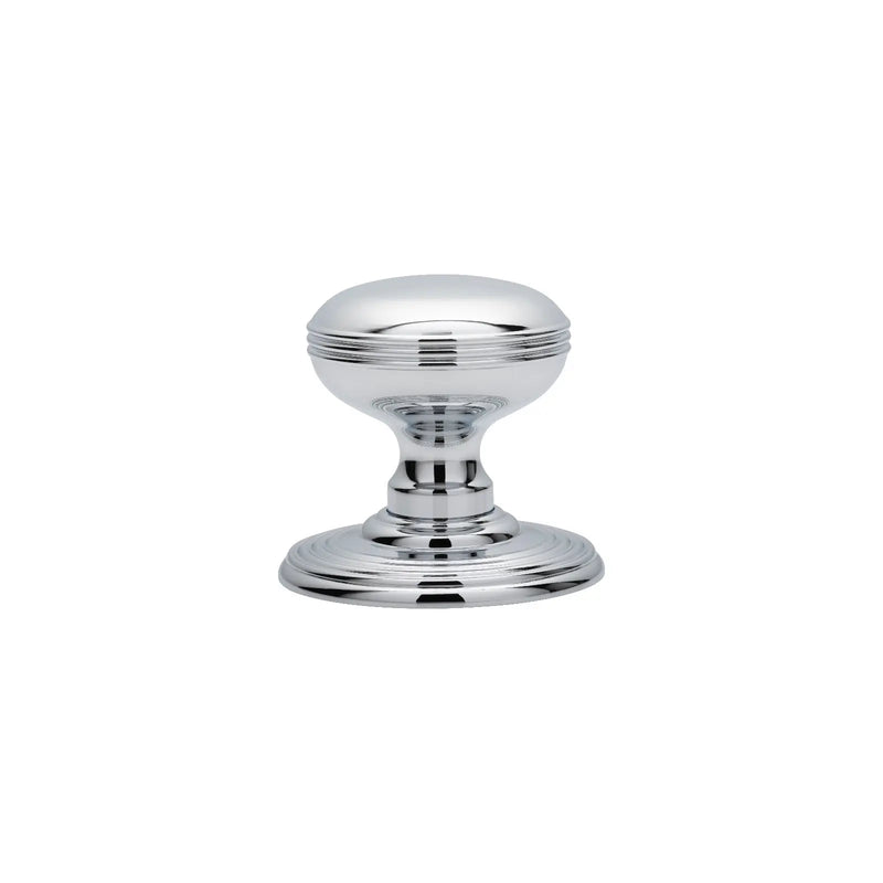 Ringed Knob (Concealed Fix) - Polished Chrome