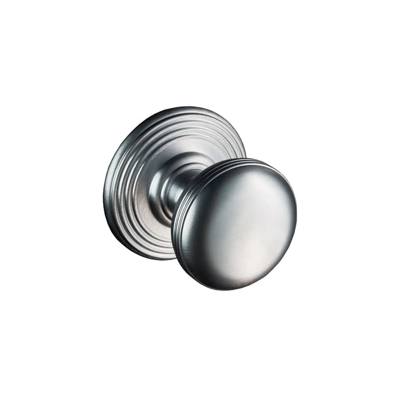 Ringed Knob (Concealed Fix) - Satin Chrome