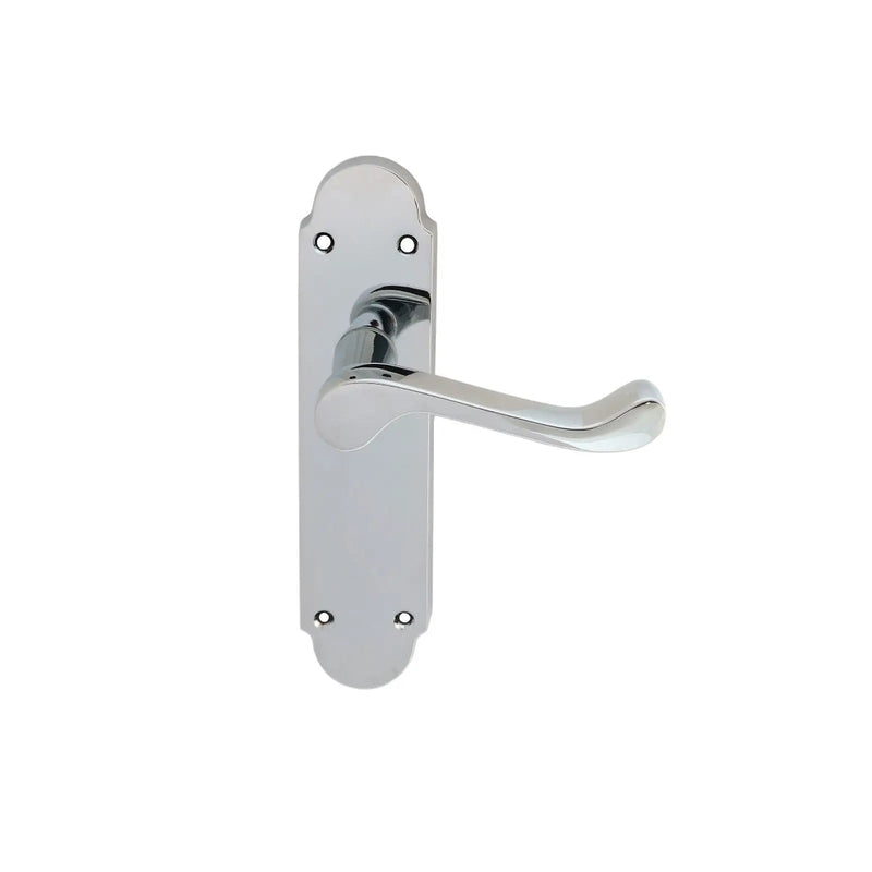 Oakley Lever On Face-Fix Backplate - Latch - Polished Chrome 170MM X 42MM