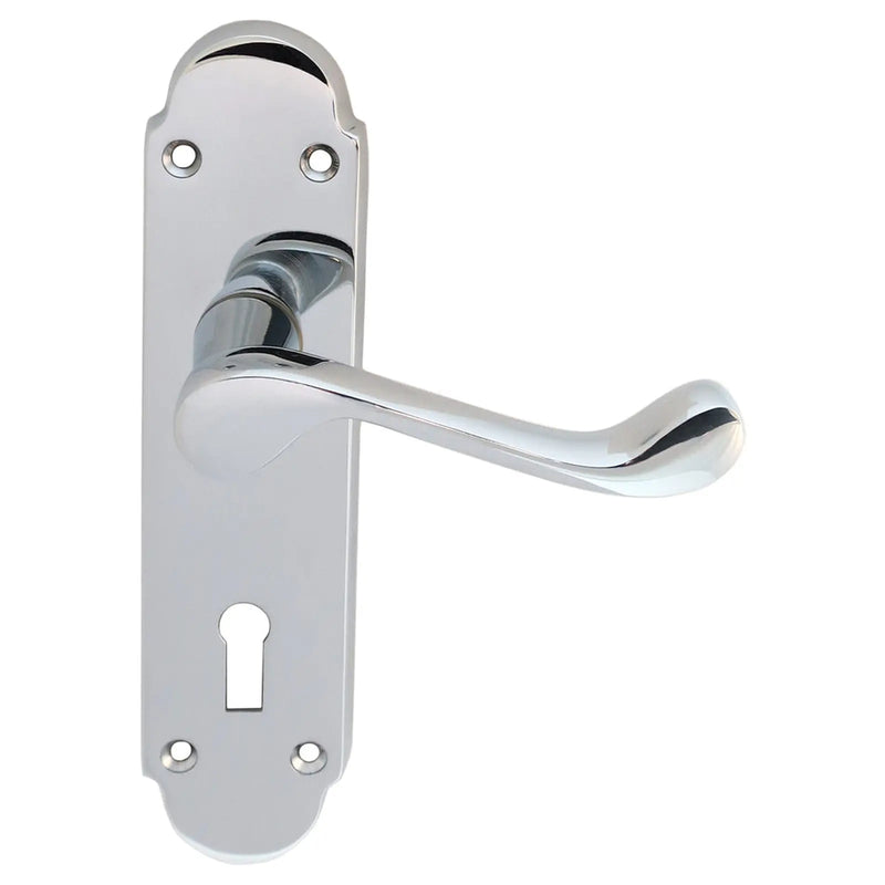 Oakley Lever On Face-Fix Backplate - Lock 57Mm - Polished Chrome 170MM X 42MM