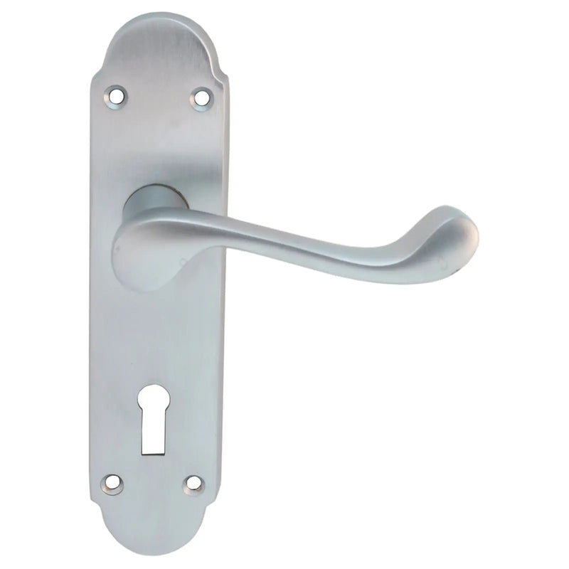 Oakley Lever On Face-Fix Backplate - Lock 57Mm - Satin Chrome 170MM X 42MM