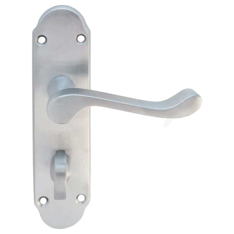 Oakley Lever On Face-Fix Backplate - Bathroom 57Mm - Satin Chrome 170MM X 42MM