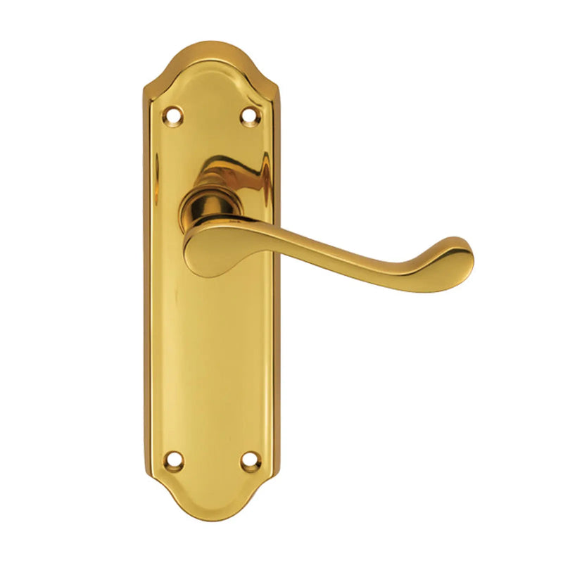 Ashtead Lever On Backplate - Latch - Polished Brass 168MM X 48MM