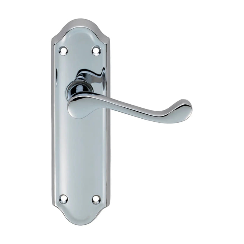 Ashtead Lever On Backplate - Latch - Polished Chrome 168MM X 48MM