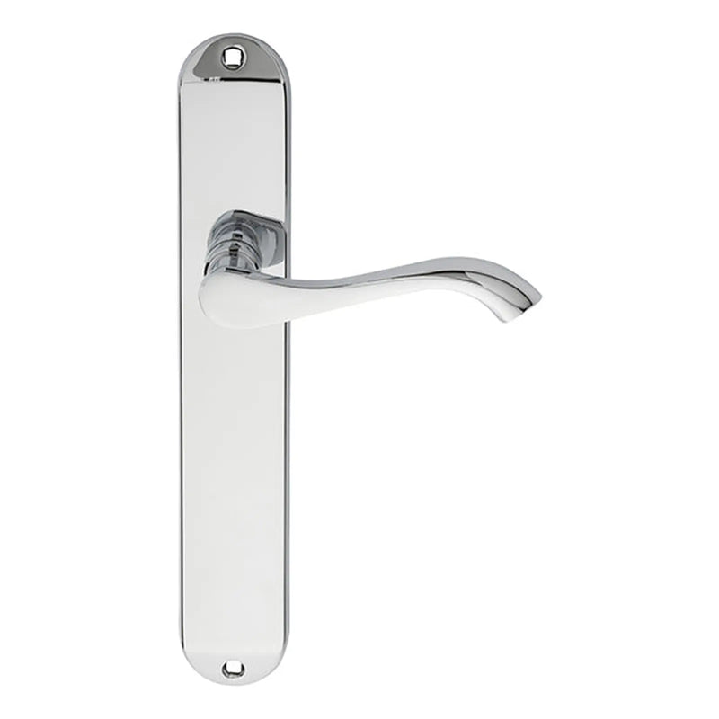 Andros Lever On Backplate - Latch - Polished Chrome 242MM X 40MM