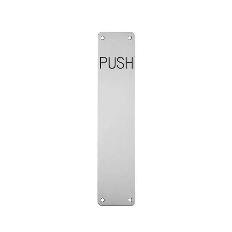 Stax 300 X 75Mm - Finger Plate - Push. - Satin Stainless Steel
