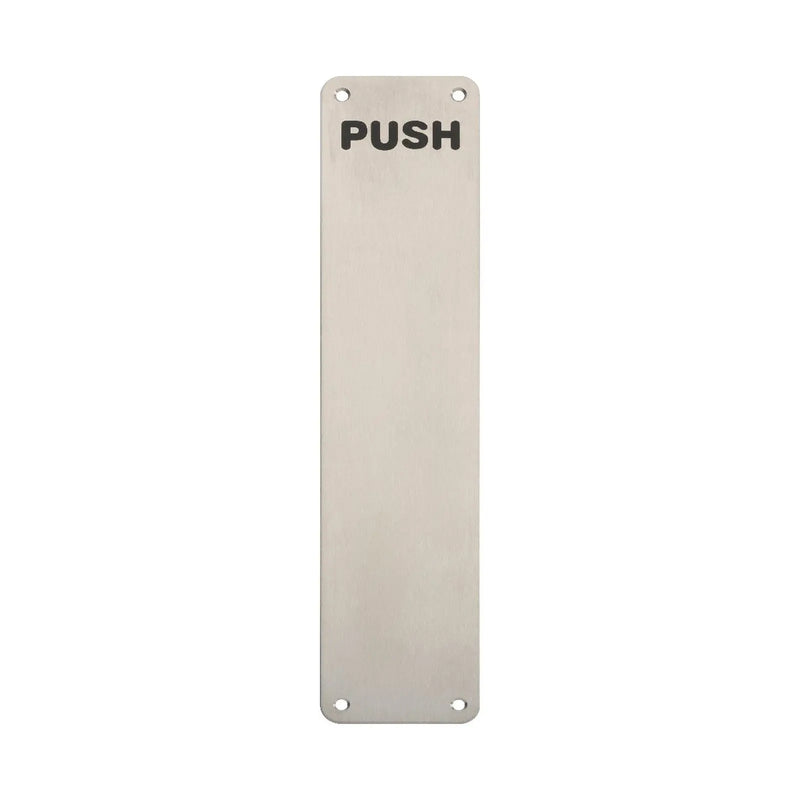 Stax 350 X 75Mm - Finger Plate - Push - Satin Stainless Steel