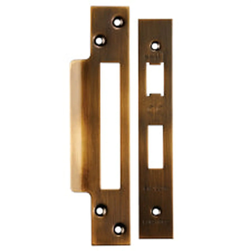 Forend Strike & Fixings - Bas/Ess/Lss - Square - Antique Brass