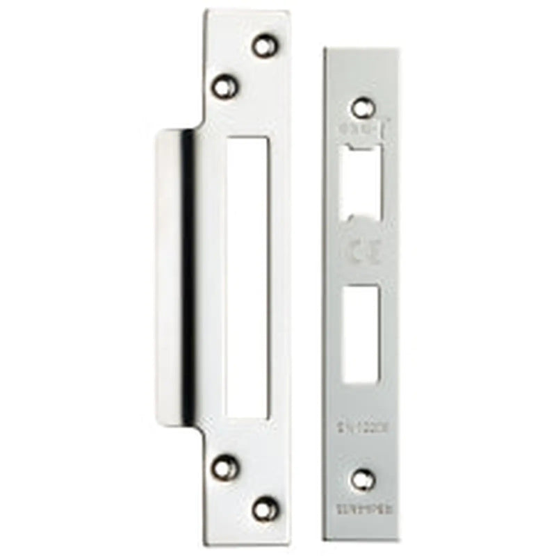 Forend Strike & Fixings - Bas/Ess/Lss - Square - Bright Stainless Steel