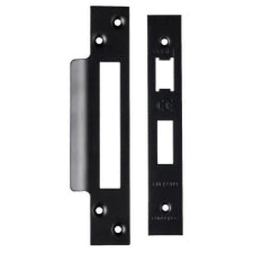 Forend Strike & Fixings - Bas/Ess/Lss - Square - Matt Black
