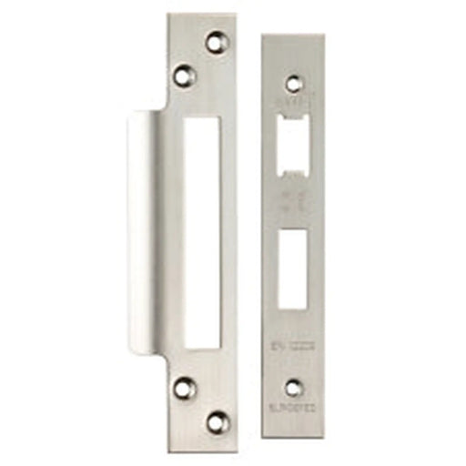 Forend Strike & Fixings - Bas/Ess/Lss - Square - Satin Stainless Steel