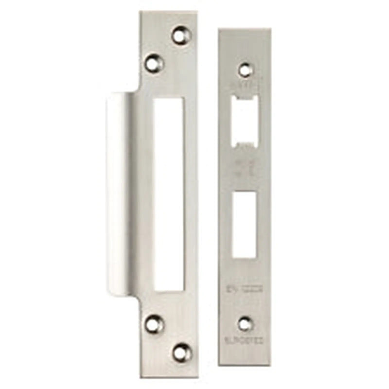 Forend Strike & Fixings - Bas/Ess/Lss - Square - Satin Stainless Steel