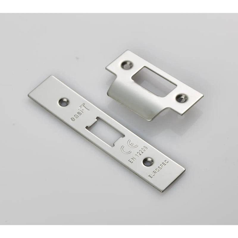 Forend Strike & Fixings - Fll - Square - Bright Stainless Steel