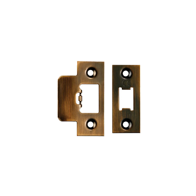 Forend Strike & Fixings - Tls - Square - Antique Brass