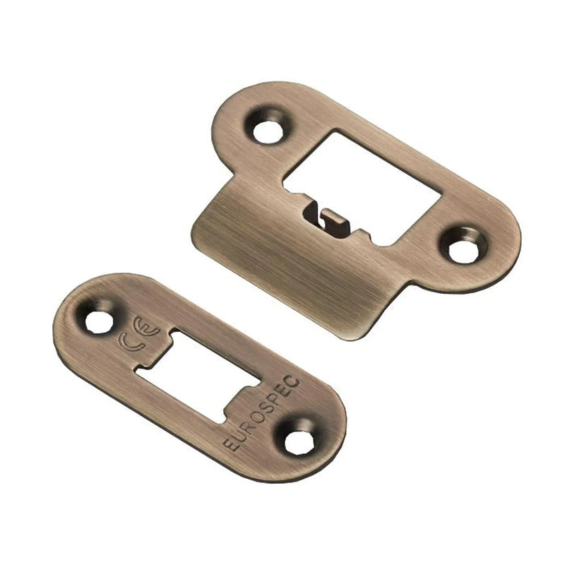 Forend Strike & Fixings - Tls - Radius - Antique Brass