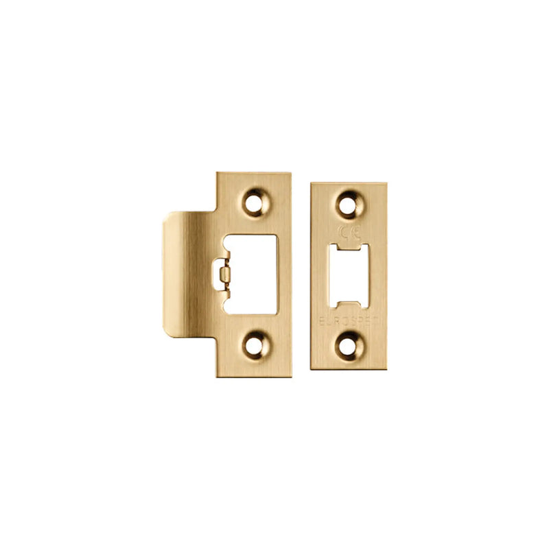 Forend Strike & Fixings - Tls - Square - Satin Brass
