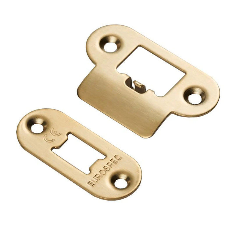 Forend Strike & Fixings - Tls - Radius - Satin Brass