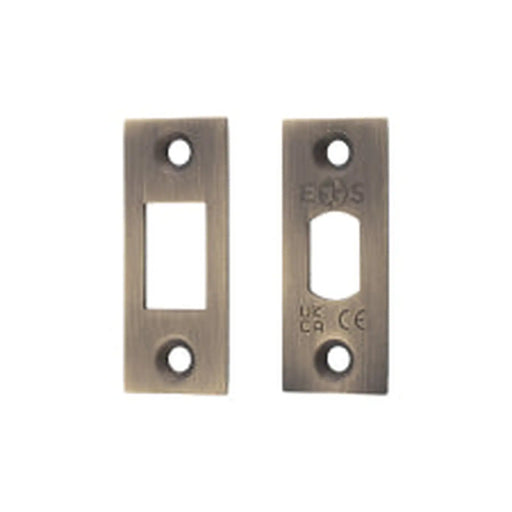 Forend Strike & Fixings - Tld - Square - Antique Brass